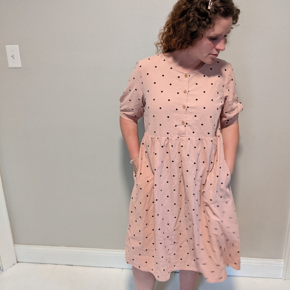 Roolee polka dot dress with pockets